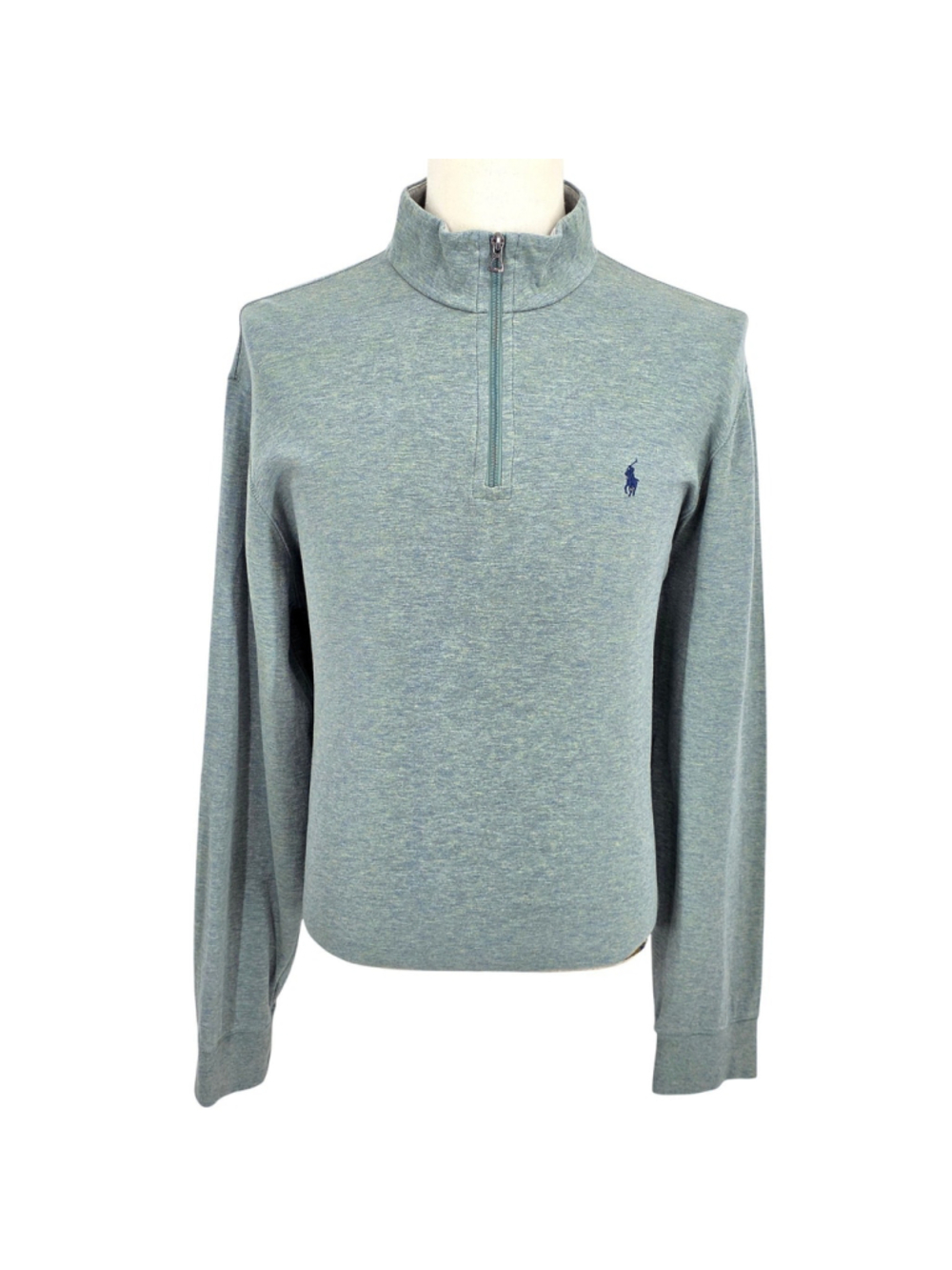 Polo Ralph Lauren Quarter Zip Pullover Men L Green Performance Sweater
